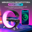 Настільна смарт лампа-нічник G-Smart RGB з годинником бездротовою зарядкою 15W і Bluetooth-колонкою 3W (GL-Black) Ясногородка