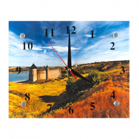 Годинники Настінні Види України Хотинський Замок Осінь Тихий хід 20х25х5 см (21368)