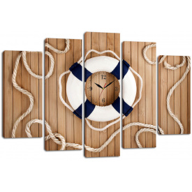 Настінний годинник-картина на полотні Декор Карпати 80x120 см (chf40)