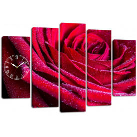 Настінний годинник-картина на полотні Декор Карпати 80x120 см (chf33)