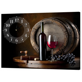 Настінний годинник Декор Карпати 53х72 Червоне вино (53х72-o679)