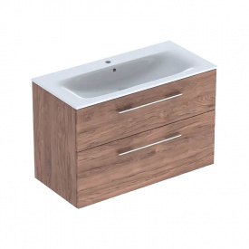 Тумба Geberit Selnova Square 1000х500 мм, з умивальником, темний горіх (501.246.00.1)