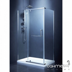 Квадратная душевая кабина Devit Comfort 90x90x190 FEN2123 профиль хром, стекло прозрачное Полтава