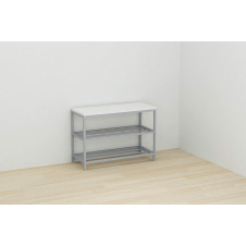 Банкетка універсальна Ferrum-decor Слайм 45x63x26 сірий ДСП Біле 16мм (XK00013)