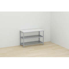 Банкетка универсальная Ferrum-decor Слайм 45x63x26 серый ДСП Белое 16мм (XK00013) Киев