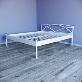 Кровать Tobi Sho PALERMO-1 двуспальная металлическая 190X180 Белый