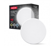 Світильник світлодіодний накладний Maxus MWL 9W 3CCT IP65 WH Circle Білий (1795)