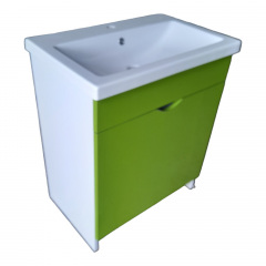 Тумба Mikola-M пластик 2.0 з кошиком під умивальник Como HPL 1111 gloss 80 см Тячів