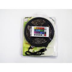 Світлодіодна стрічка RIAS 5050 LED RGB в бухті 5м різнобарвна 5V USB Bluetooth (4_00561) Косів