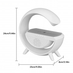 Настільна смарт лампа G-Smart Light BT2301 RGB з бездротовою зарядкою та Bluetooth колонкою 10W White Гуляйполе