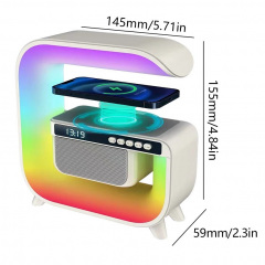 Настільна смарт лампа G-Smart Light HM-G3 RGB з бездротовою зарядкою та Bluetooth колонкою 15W White (3_04502) Березнегувате