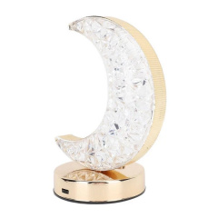 Настільна світлодіодна кристалічна лампа RIAS Moon Diamond Gold Миргород