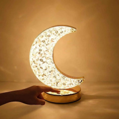 Настільна світлодіодна кристалічна лампа RIAS Moon Diamond Gold Миргород