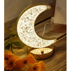 Настільна світлодіодна кристалічна лампа RIAS Moon Diamond Gold Миргород