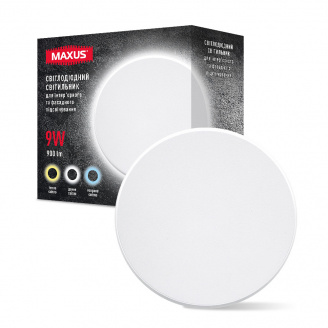 Світильник світлодіодний накладний Maxus MWL 9W 3CCT IP65 WH Circle Білий (1795)