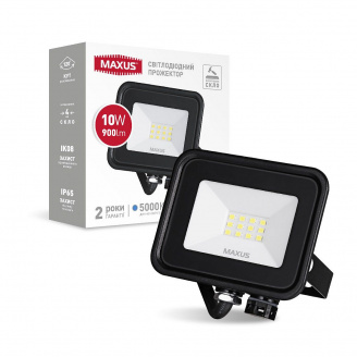 Прожектор Maxus FL-04 10W 5000K Black (1654)