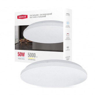 Світильник світлодіодний настінно-стельовий Maxus Ceiling light 50W 4100K C Білий (1821)