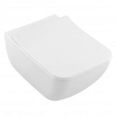 Унитаз подвесной Villeroy&Boch Venticello, Rimless, с крышкой Soft close, белый