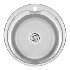 Кухонная мойка WEZER 510(06) Decor 510x180 мм с сифоном, круглая