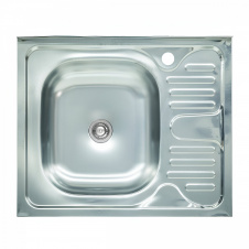 Мойка кухонная Platinum 6050 L (0,4/120 мм) с крылом, из нержавеющей стали