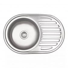 Кухонная мойка WEZER 7750(08) Decor 770x500x180 мм с сифоном и крылом