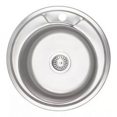 Кухонная мойка WEZER 490(06) Decor 490x180 мм с сифоном, круглая Луцьк