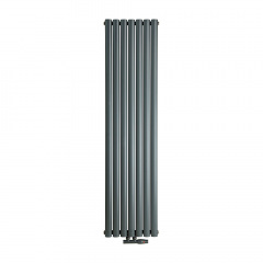 Дизайнерский радиатор Luxrad OVAL 1700x410 мм антрацит RAL 7016 816 Вт подкл. ZDC (низ центр 50 мм) Дніпрорудне