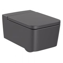 ROCA INSPIRA SQUARE Rimless унитаз подвесной 37*56*44см, горизонтальный выпуск, без сиденья, цвет оникс Слов'янськ