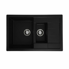 Гранитная мойка для кухни Platinum 7850W TOSKANA матовая прямоугольная, черная Умань