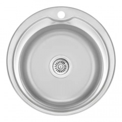 Кухонная мойка WEZER 510(06) Decor 510x180 мм с сифоном, круглая Михайлівка