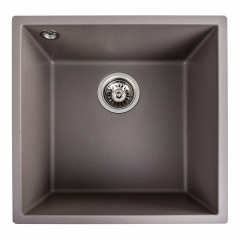 Гранитная мойка для кухни Platinum 4040 RUBA матовая карамель Боярка