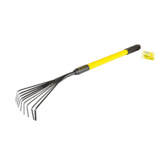 Граблі MASTERTOOL GM віялові 9 зубів з подовженою металевою ручкою та гумовим покриттям 510х160 мм (14-6168) Киев