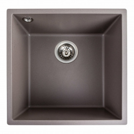 Гранитная мойка для кухни Platinum 4040 RUBA матовая карамель
