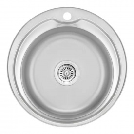 Кухонная мойка WEZER 510(08) Decor 510x180 мм с сифоном, круглая