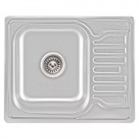 Кухонная мойка WEZER 5848(08) Decor 580x480x180 мм с сифоном и крылом