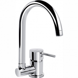 Deante Смеситель для кухни Aster, дл.излива - 184мм, складной, 1 рычаг, хром