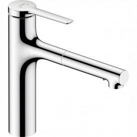 Hansgrohe Смеситель для кухни Zesis M33, дл.излива - 231мм, вытяжной, 1 рычаг, KM160, хром
