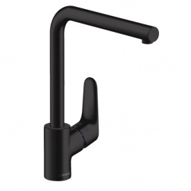 Смеситель для кухни Hansgrohe Focus 280 с поворотным изливом, черный матовый (31817670)