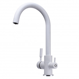Смеситель для кухни под осмос Globus Lux LAZER GLLR-0333-7-WHITE