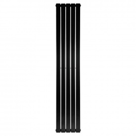 Вертикальный дизайнерский радиатор отопления ARTTIDESIGN Livorno 5/1800/340/50 черный матовый