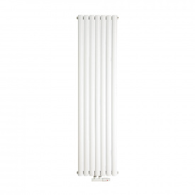 Дизайнерский радиатор Luxrad OVAL 1700x410 мм белый RAL 9003 1420 Вт подкл. ZDC (низ центр 50 мм)