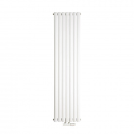 Дизайнерский радиатор Luxrad OVAL 1700x410 мм белый RAL 9003 816 Вт подкл. ZDC (низ центр 50 мм)