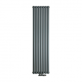 Дизайнерский радиатор Luxrad OVAL 1700x410 мм антрацит RAL 7016 816 Вт подкл. ZDC (низ центр 50 мм)