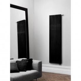 Дизайнерский радиатор отопления Instal Project Tubus 2 1800x394 мм вертикальный черный матовый