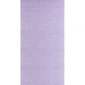 Самоклеюча 3D панель під світло-фіолетову цеглу Sticker Wall 3080х700х3мм