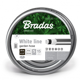 Шланг для поливу 5-тишаровий WHITE LINE 1/2" 30м Bradas