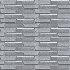 Самоклеюча 3D панель кладка срібло Sticker Wall 19600х700х5мм