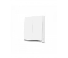 Умный выключатель двухклавишный с нулевой линией Aqara E1 Wall Switch EU Zigbee 3.0 Apple HomeKit (QBKG41LM)