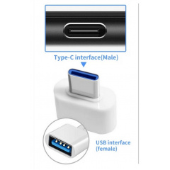 Перехідник VigohA USB - Type-C телефон - флешка Білий Доманёвка