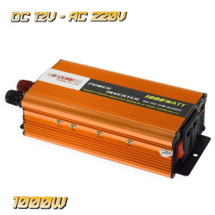 Перетворювач напруги 5 Core 12V-220V 1000W Інвертор автомобільний Вишневое
